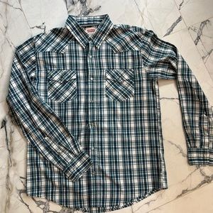 Levi’s Modern Western vintage style shirt with pearl snaps, selvedge collar
